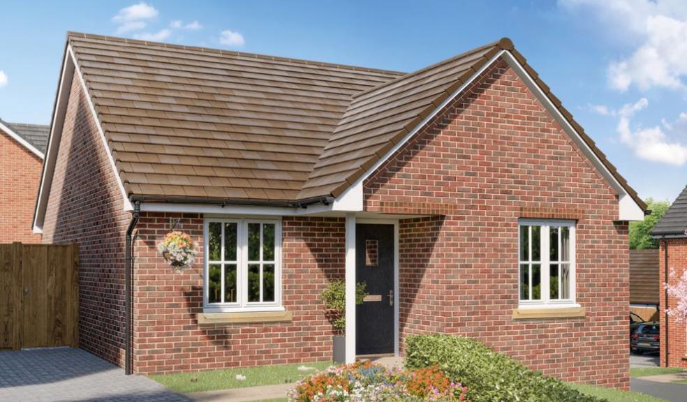A CGI of the Haywood bungalow from Elan Homes at Three Js in Abberley